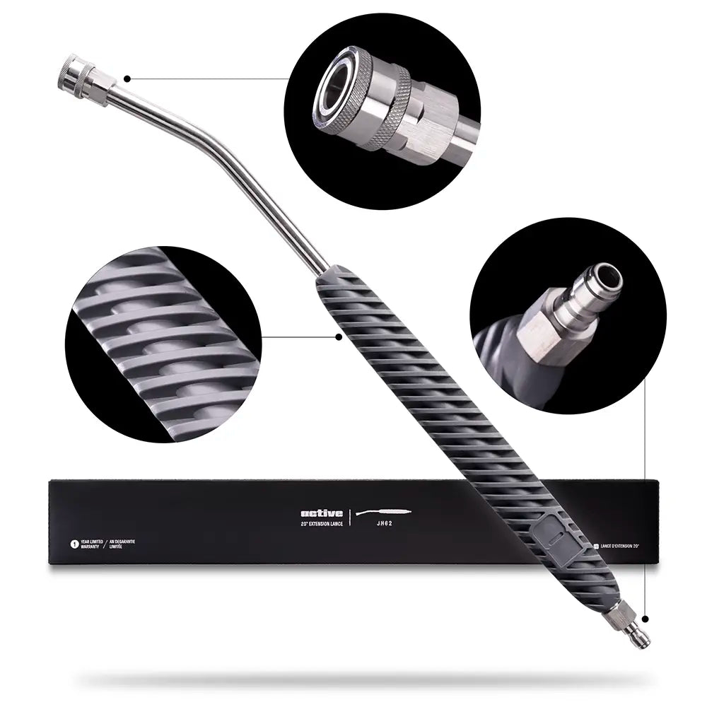 ACTIVE hogedruklans 52cm RVS 304 met 1/4″ quick release – duurzaam en corrosiebestendig