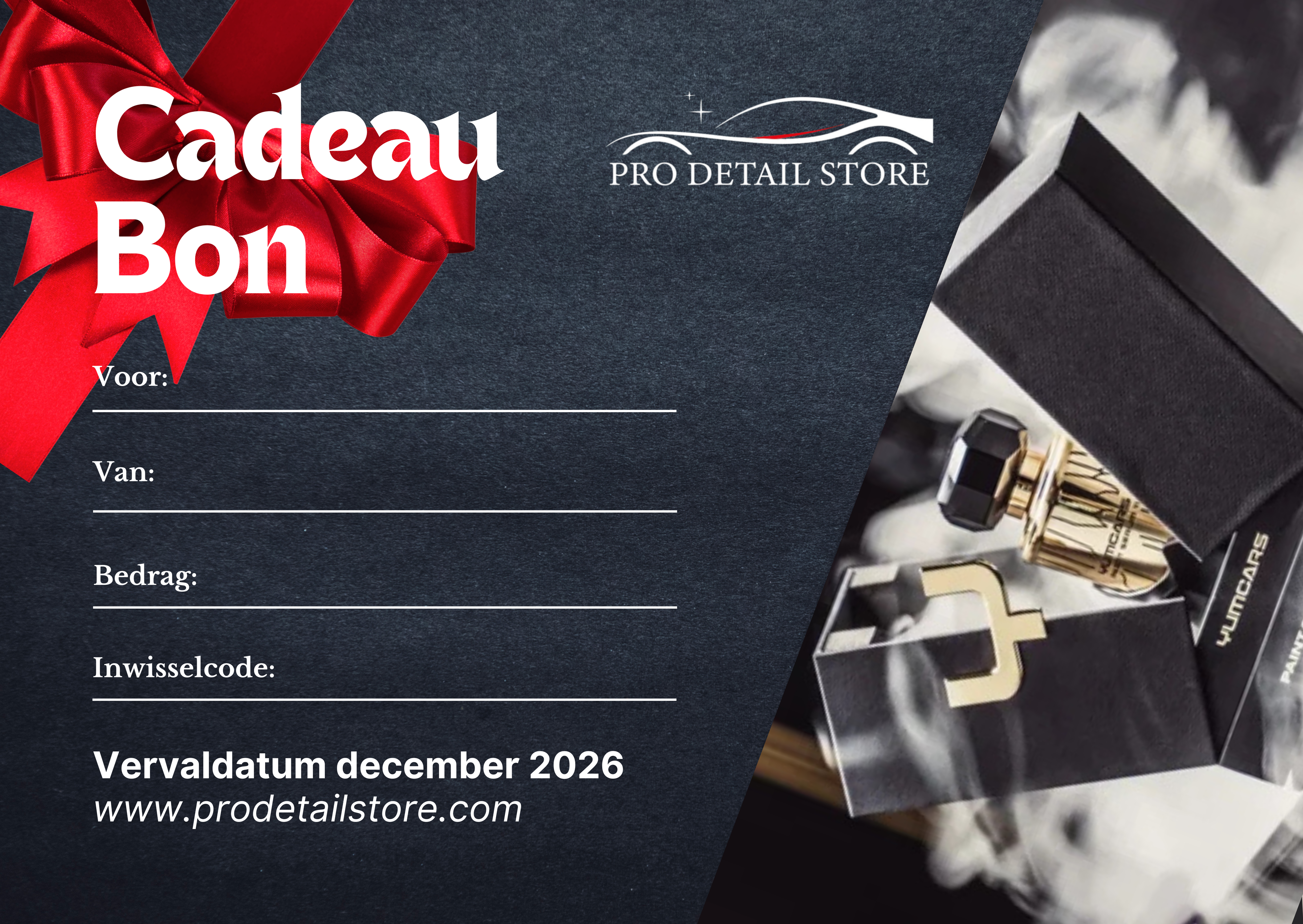ProDetailStore cadeaubon – perfect cadeau voor autoliefhebbers bij verjaardagen, feestdagen en relatiegeschenken
