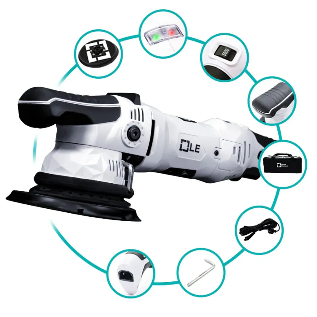 Liquid Elements T5200 detail – 150mm backing plate voor maximale dekking per polijstbeurt
