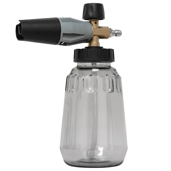 ProDetailStore foam cannon transparant zwart smoked – professionele snow foam cannon met 1/4 quick release voor hogedrukreinigers
