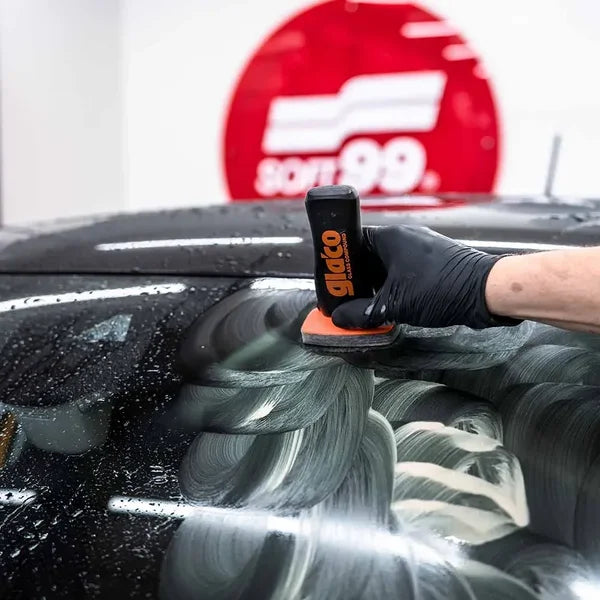 Soft99 Glaco Compound resultaat – helder en glad glas na behandeling
